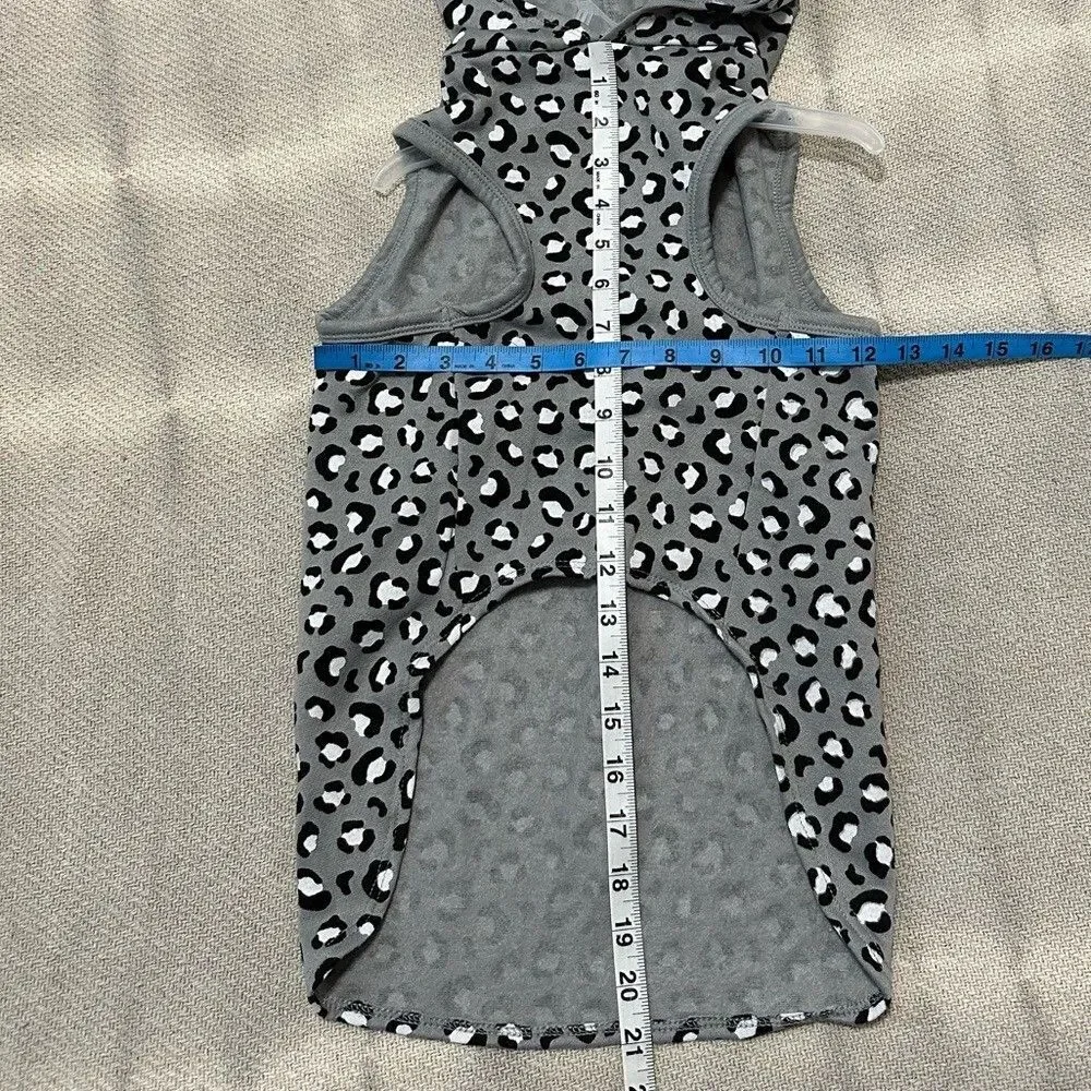 Gray Animal Print Dog Hoodie Size XL NWT Pet Puppy Holiday Gift Shirt